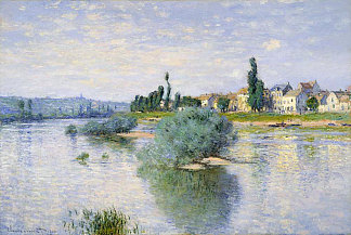 拉瓦库尔的塞纳河 The Seine at Lavacourt (1880)，克劳德·莫奈