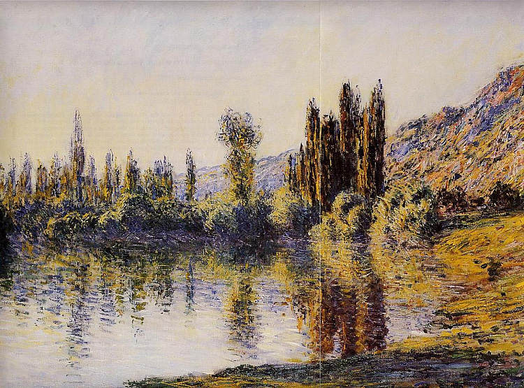 维特伊的塞纳河 The Seine at Vetheuil (1881),克劳德·莫奈