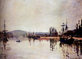 鲁昂下方的塞纳河 The Seine Below Rouen (1872)，克劳德·莫奈