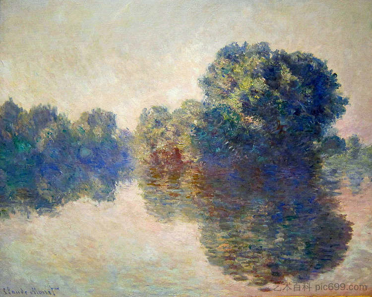 你们是他的近邻 The Seine near Giverny (1897)，克劳德·莫奈