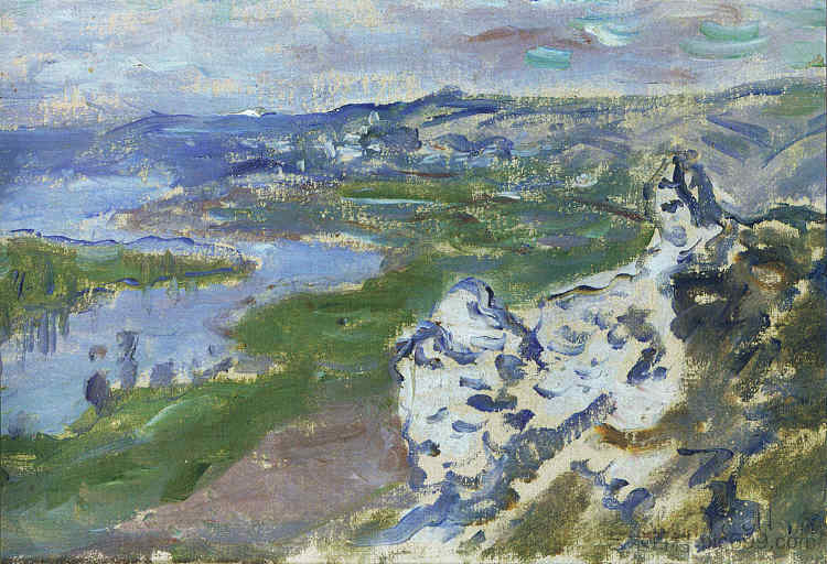 塞纳河,从高处看到的尚特梅斯勒 The Seine, seen from the heights Chantemesle (1881),克劳德·莫奈