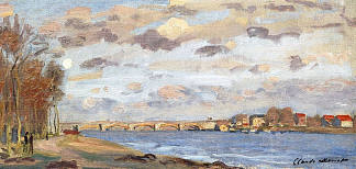 阿让图伊的锡内 The Siene at Argentuil (1872)，克劳德·莫奈