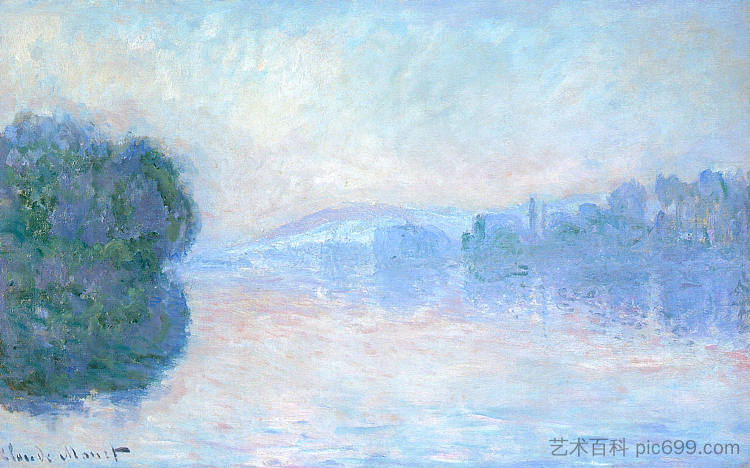 弗农附近的锡耶纳 The Siene near Vernon (1894),克劳德·莫奈