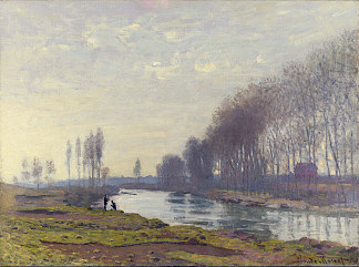 阿让特伊塞纳河的小臂 The Small Arm of the Seine at Argenteuil (1872)，克劳德·莫奈