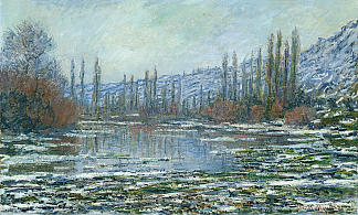 维特伊的解冻 The Thaw at Vetheuil (1881)，克劳德·莫奈