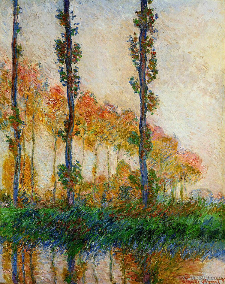 三棵树,秋天 The Three Trees, Autumn (1891),克劳德·莫奈