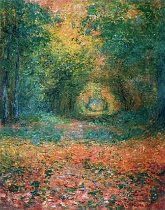 圣日耳曼森林中的灌木丛 The Undergrowth in the Forest of Saint-Germain (1882)，克劳德·莫奈