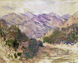 内尔维亚山谷与多尔切阿夸 The Valley of the Nervia with Dolceacqua (1884)，克劳德·莫奈