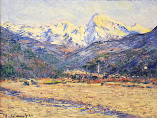 内尔维亚山谷 The Valley of the Nervia (1884)，克劳德·莫奈