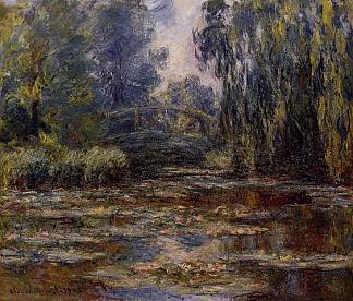 睡莲池和桥 The Water Lily Pond and Bridge (1905)，克劳德·莫奈