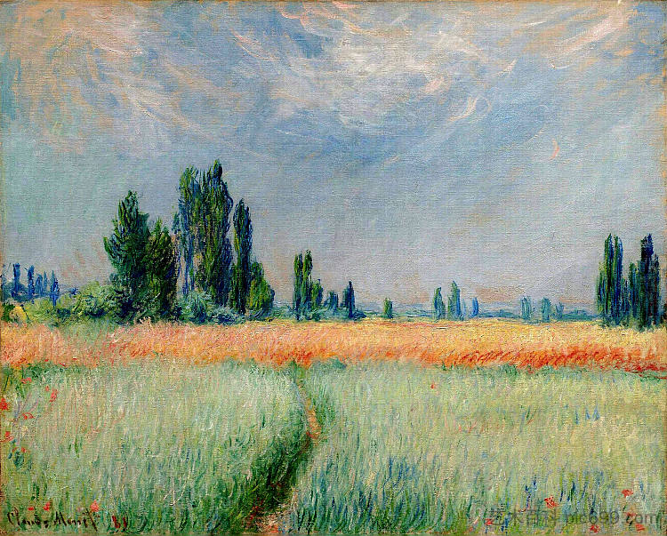 麦田 The Wheat Field (1881),克劳德·莫奈
