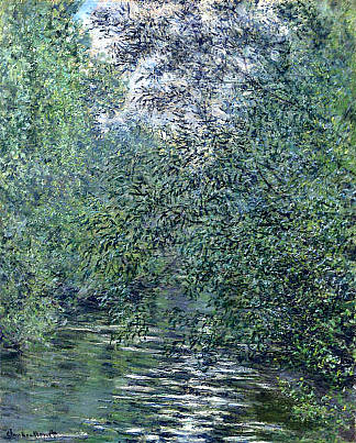 河上的柳树 The Willows on the River (1876)，克劳德·莫奈