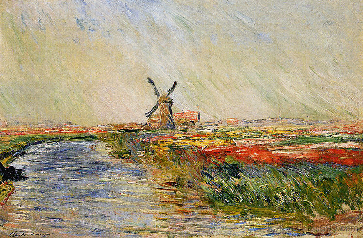 荷兰的郁金香田 Tulip Field in Holland (1886),克劳德·莫奈
