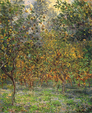 柠檬树下 Under the Lemon Trees (1884)，克劳德·莫奈