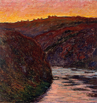 溪谷，日落 Valley of the Creuse, Sunset (1889)，克劳德·莫奈