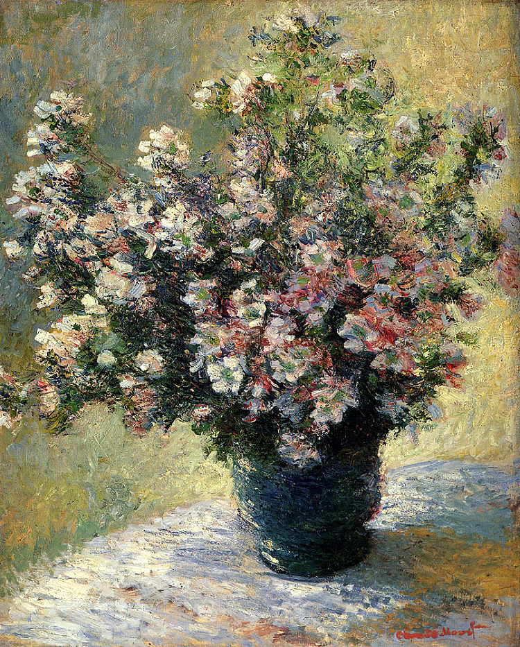 花瓶 Vase of Flowers (1882)，克劳德·莫奈