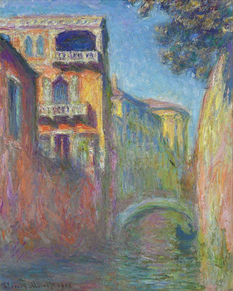 威尼斯，向圣塔致敬 Venice, Rio de Santa Salute (1908)，克劳德·莫奈