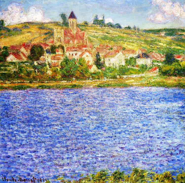 上图,下午 Vetheuil, Afternoon (1901),克劳德·莫奈