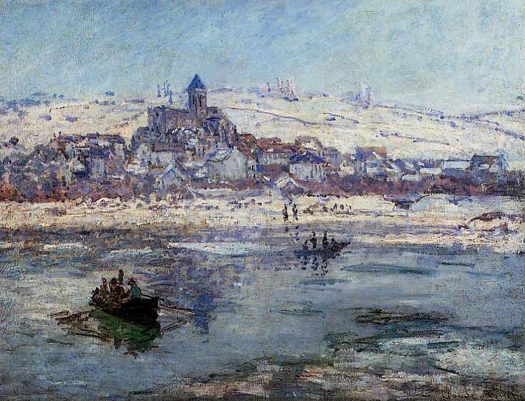 冬天的维特伊 Vetheuil in Winter (1879)，克劳德·莫奈