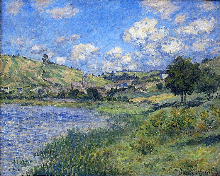 维特伊, 风景 Vetheuil, Paysage (1879),克劳德·莫奈