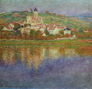 维泰伊，粉色效应 Vetheuil, Pink Effect (1901)，克劳德·莫奈