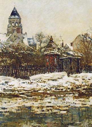 Vetheuil，冬天的教堂 Vetheuil, The Church  in Winter (1879)，克劳德·莫奈