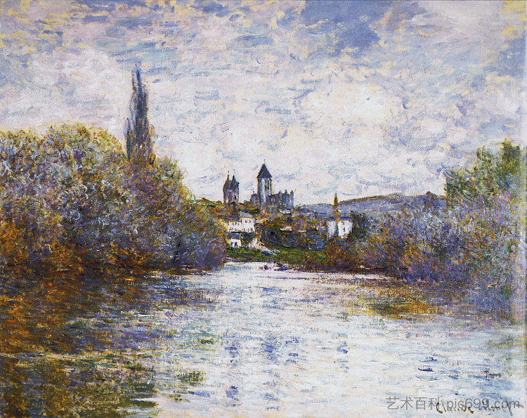 维瑟伊,塞纳河的小臂 Vetheuil, The Small Arm of the Seine (1880),克劳德·莫奈