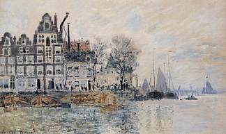 阿姆斯特丹景观 View of Amsterdam (1874)，克劳德·莫奈