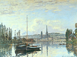 鲁昂景观 View of Rouen (1872)，克劳德·莫奈