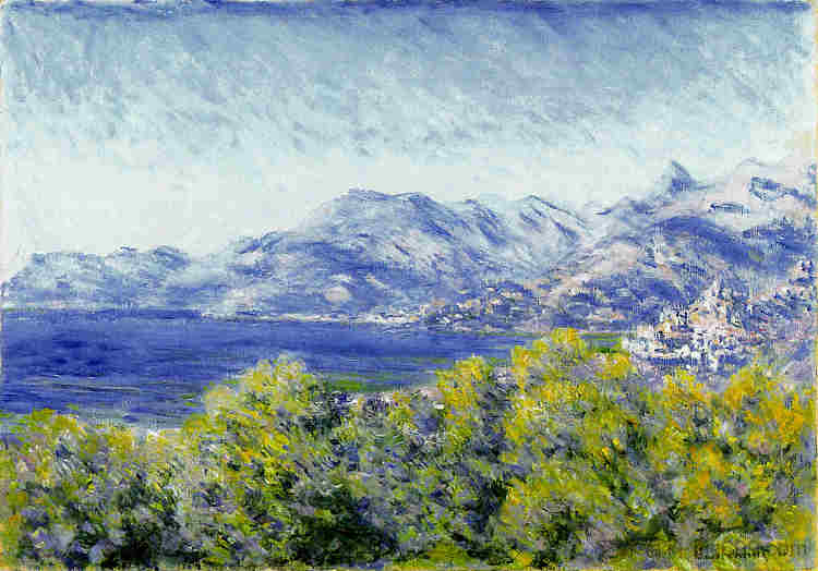 文蒂米利亚景观 View of Ventimiglia (1884)，克劳德·莫奈