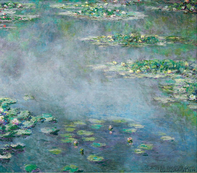 睡莲 Water Lilies (1906)，克劳德·莫奈