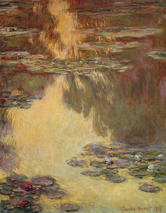 睡莲 Water Lilies (1907)，克劳德·莫奈