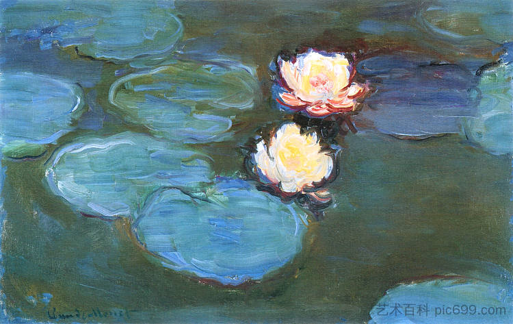 睡莲 Water Lilies (1897 - 1899)，克劳德·莫奈