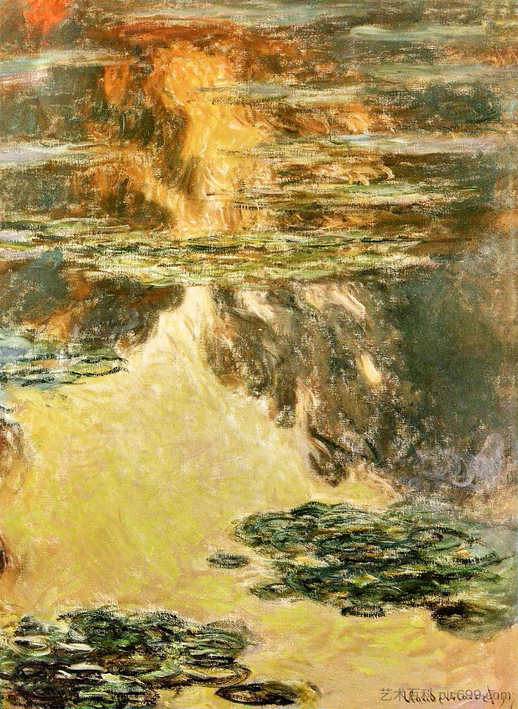 睡莲 Water Lilies (1907)，克劳德·莫奈