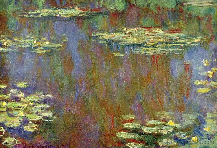 睡莲 Water Lilies (1906 - 1907)，克劳德·莫奈