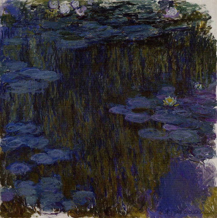 睡莲 Water Lilies (1914 - 1917)，克劳德·莫奈