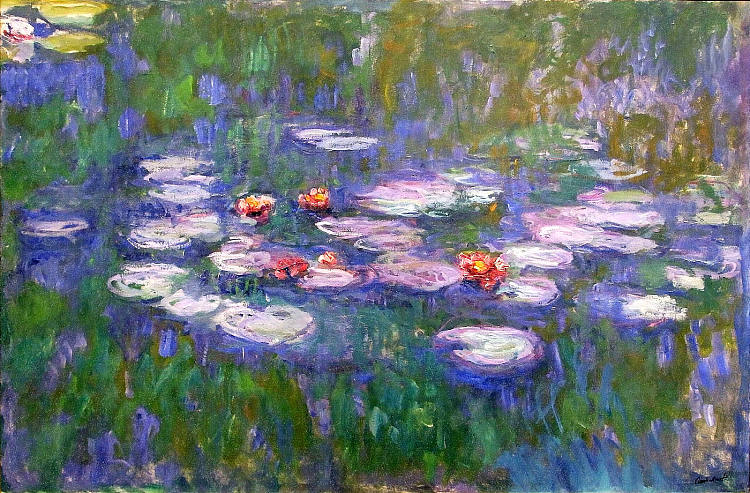 睡莲 Water Lilies (1916 - 1919)，克劳德·莫奈
