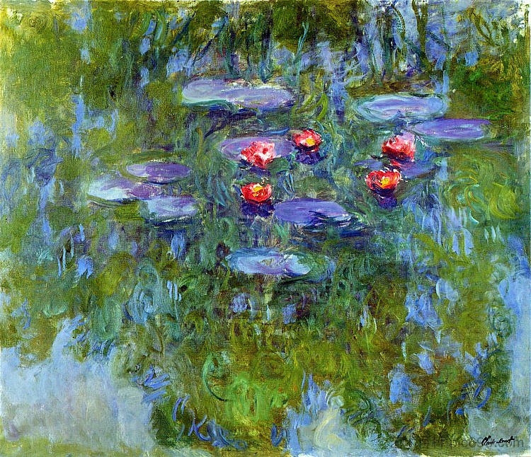 睡莲 Water Lilies (1916 - 1919)，克劳德·莫奈