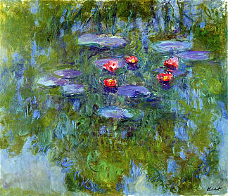 睡莲 Water Lilies (1916 – 1919)，克劳德·莫奈