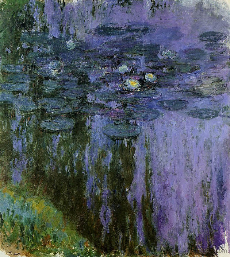 睡莲 Water Lilies (1916 - 1919)，克劳德·莫奈