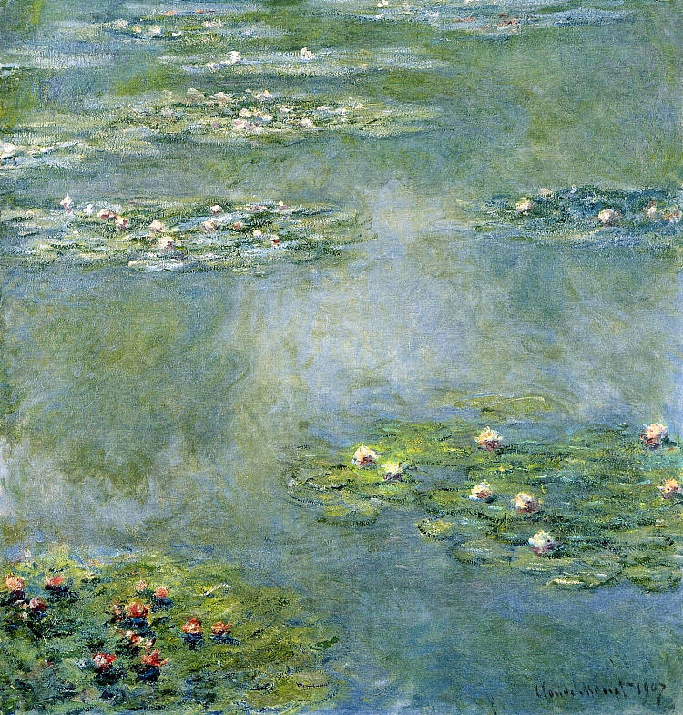 睡莲 Water Lilies (1907)，克劳德·莫奈