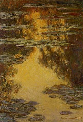 睡莲 Water Lilies (1907)，克劳德·莫奈