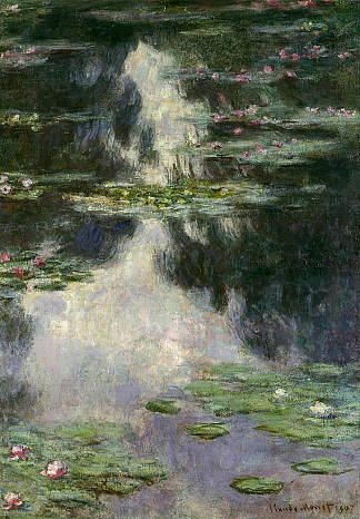 睡莲 Water Lilies (1907)，克劳德·莫奈