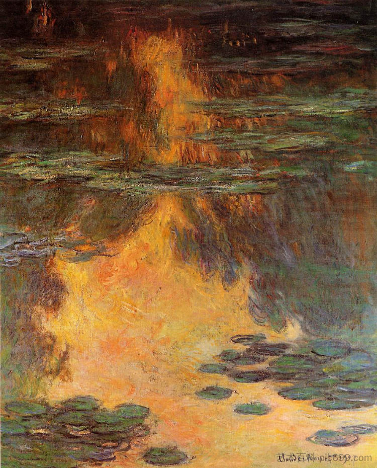 睡莲 Water Lilies (1907)，克劳德·莫奈