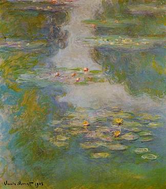 睡莲 Water Lilies (1908)，克劳德·莫奈
