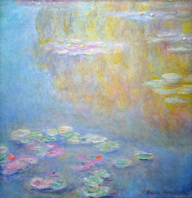 睡莲 Water Lilies (1908)，克劳德·莫奈