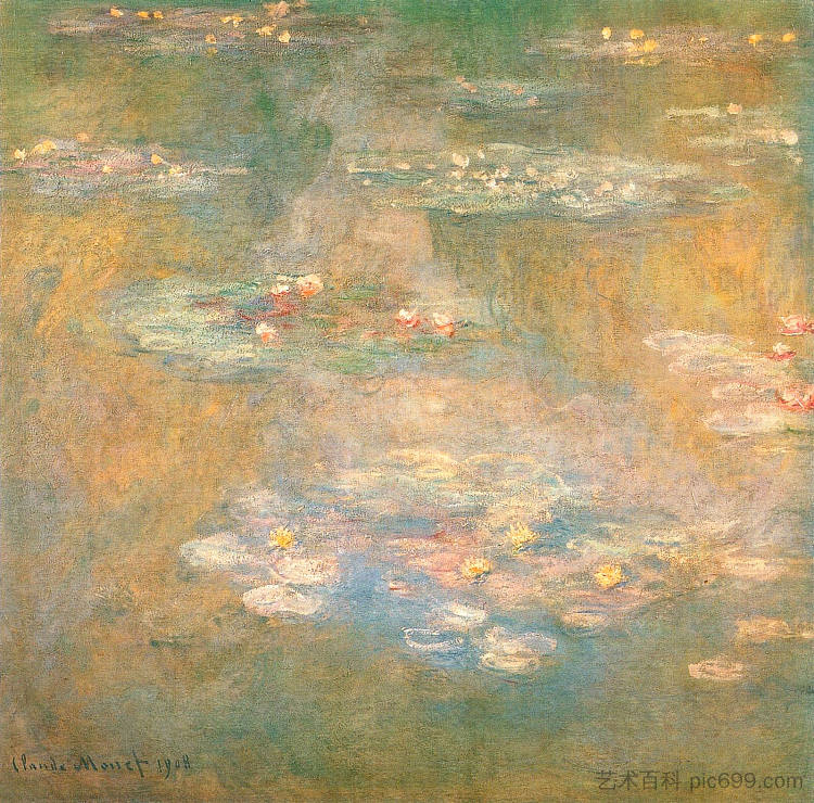 睡莲 Water Lilies (1908),克劳德·莫奈
