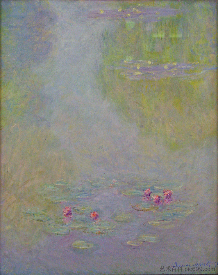 睡莲 Water Lilies (1908)，克劳德·莫奈