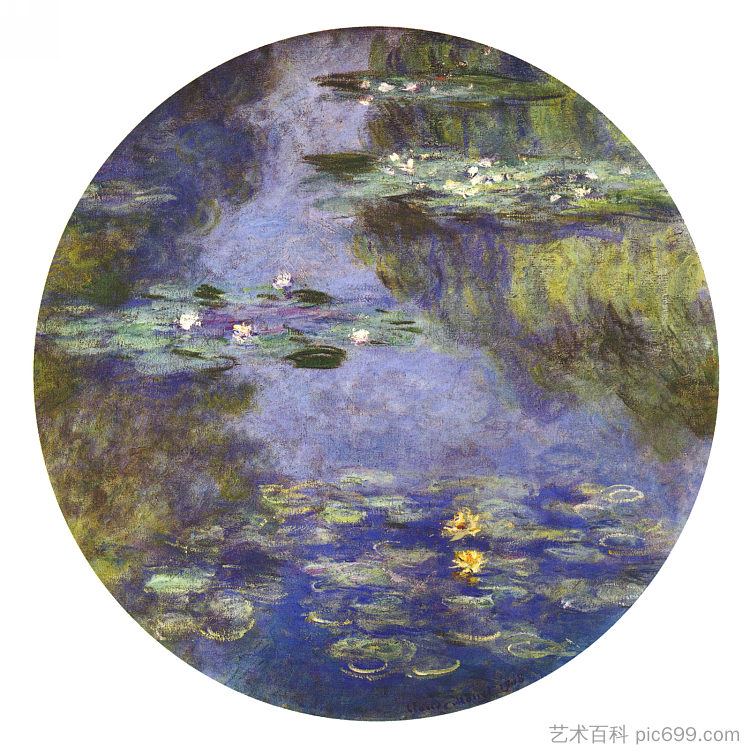 睡莲 Water Lilies (1908),克劳德·莫奈