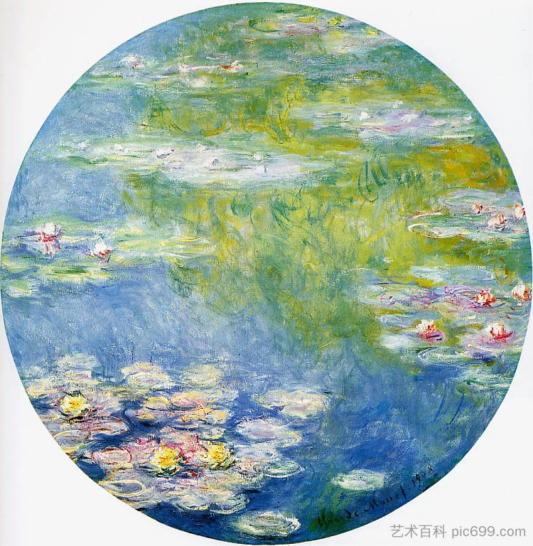 睡莲 Water Lilies (1908),克劳德·莫奈